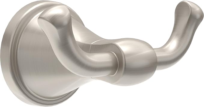 Delta Faucet Becker (1-Pack) Towel/Robe Hook for Bathroom, SpotShield Brushed Nickel, Wall Mounted BCK35-DN