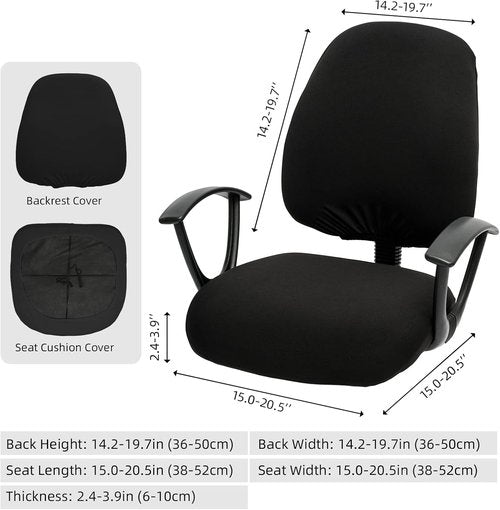 DIVA EN CAMINO DEC Stretchable Desk Chair Covers - Washable Slipcovers for Pets | Orange Color