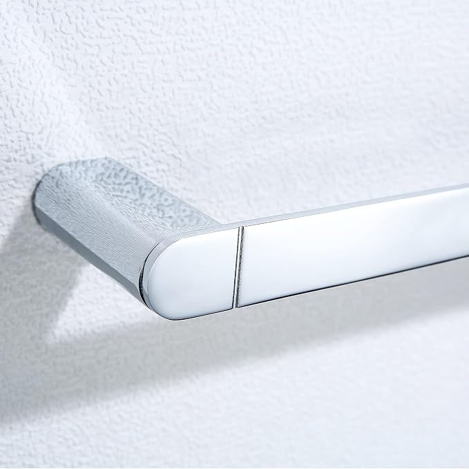 RANDOM 12 inch Towel Bar Polished Chrome Hand Towel Holder Bathroom Hardware Accessories Towel Rack for Bathroom Kitchen SUS304 Stainless Steel Towel Rod Modern Hotel Style Wall-Mounted.96026-2-12C