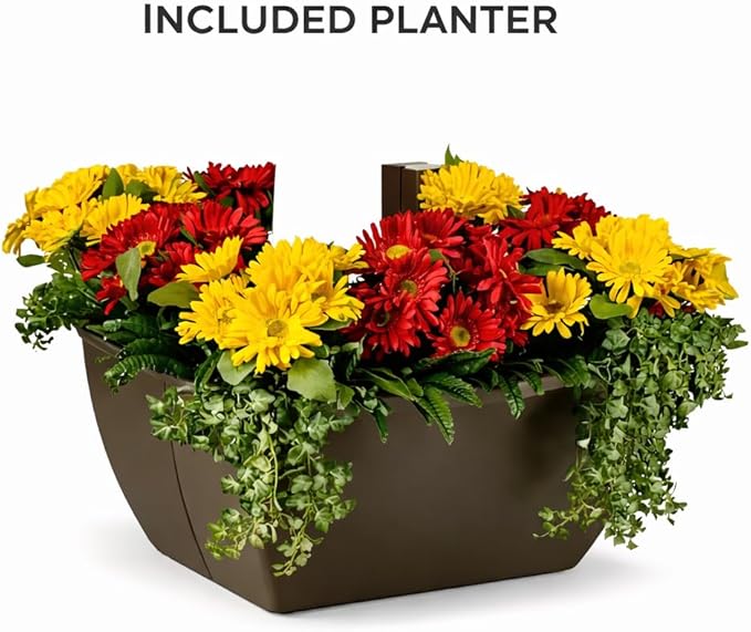 SnapPot® Mailbox Planter Wrap – 24 Inch Resin Planter for 4x4 and 6x6 Posts, Extra Large 16+ Gallon