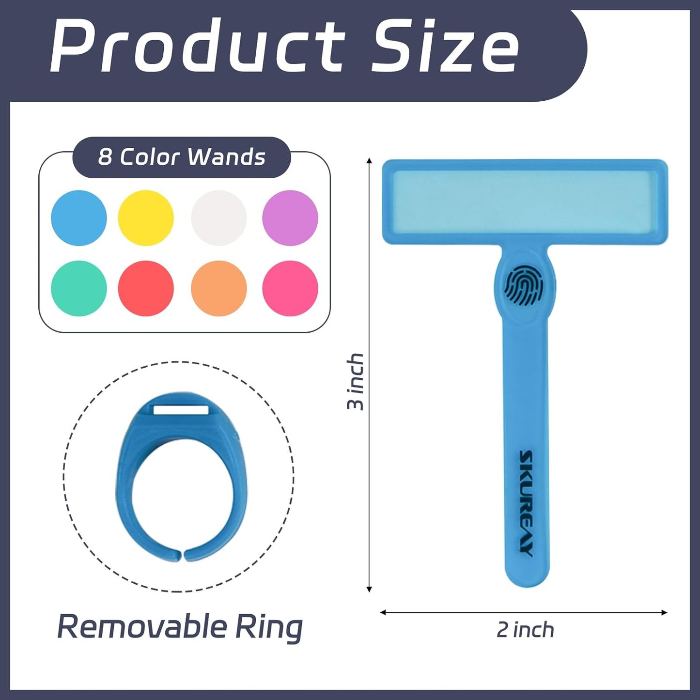 Skiennix Guided Reading Strips - Colorful Dyslexia Tools for Kids | 12 PCS Finger Trackers for Early Readers