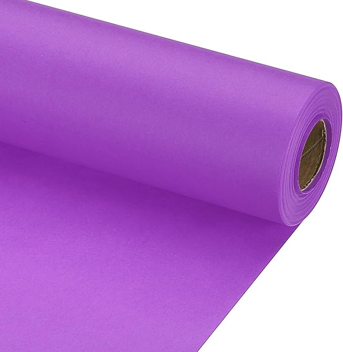 PATIKIL Wrapping Paper, 15" x 600"(49') 70 GSM Craft Paper Roll Kraft Packing Paper for Poster Bulletin Board, Gift Wrapping, Dark Purple