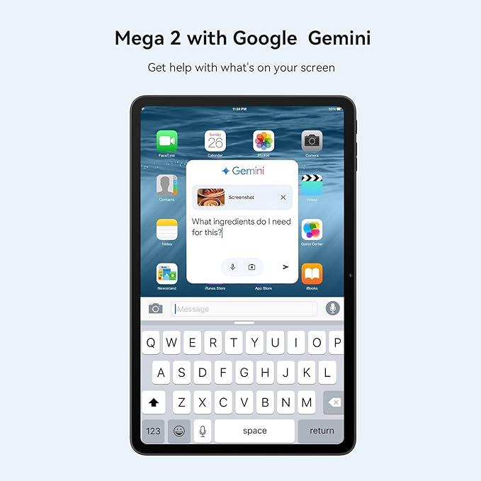 Blackview 12 inch Tablet Android 15,Large Screen Tablet with FHD+2K Display, 24GB RAM + 256GB ROM, 5G WiFi, 9000mAh, Pen &Case, Octa-core Unisoc T615, Widevine L1, Google GMS- MEGA 2