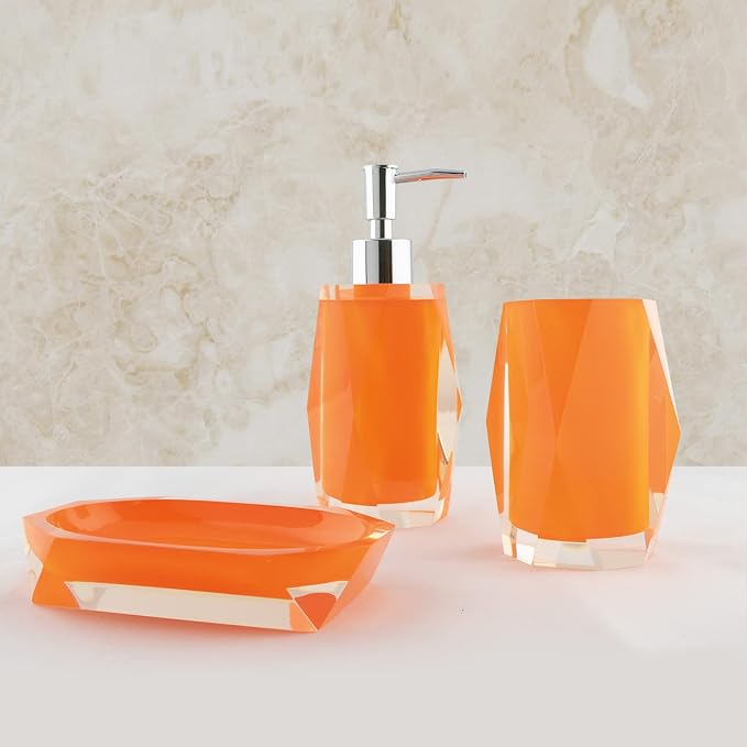 Faceted Soap Dish, Durable Resin, Smooth, Easy to Clean, for Stylish Bathroom Décor, Glitter, 4x5, Sold Individually