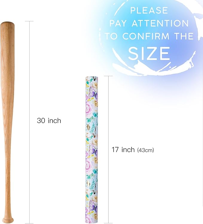 WRAPAHOLIC Floral Wrapping Paper Roll - Mini Roll - 17 Inch x 16.5 Feet - Elegant Gold Foil Butterfly and Flower Wrapping Paper Perfect for Wedding, Birthday, Bridal Shower, Tea Party