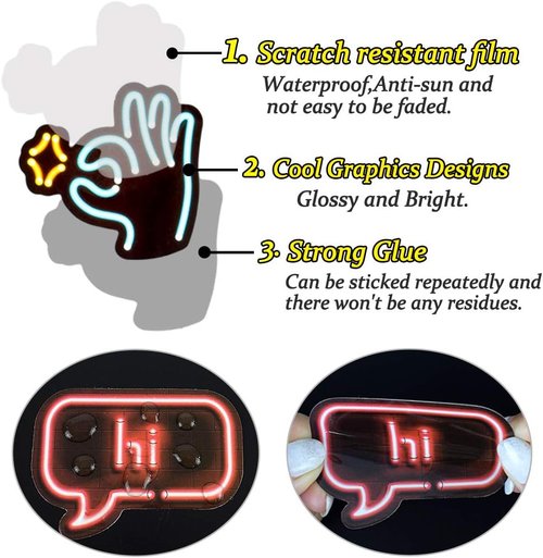 QTL Neon Stickers - Waterproof Vinyl Party Favor Stickers for Teens | 50PCS for Water Bottles & Laptops