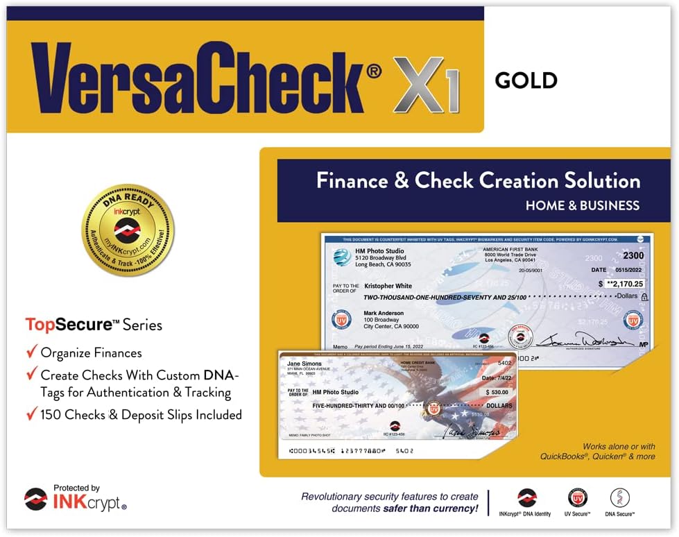 VersaCheck 2855 MXE MICR Color Check Printer Bundle with Gold Check Printing Software | All-in-One Solution