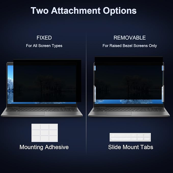 Hoktods 14 Inch 16:9 Laptop Privacy Screen Filter, Computer Monitor Privacy Shield, Anti Scratch Anti Spy Anti Glare Blue Light Screen