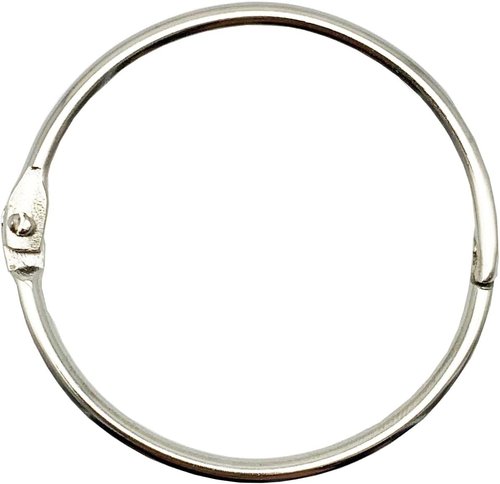 KTOJOY 2-Inch Loose Leaf Binder Book Rings - Metal Nickel Plated for Keys & Index Cards | 15 Pack, Silver