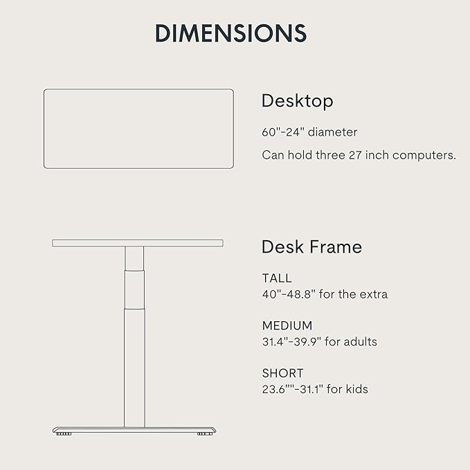 FLEXISPOT E6 Pro Oval Leg Dual Motor 3 Stages Standing Desk 60x24 Inch Electric Height Adjustable Whole-Piece Board Electric Sit Stand Up Desk 150KG Load Capacity (Black Frame + Mahogany Desktop)