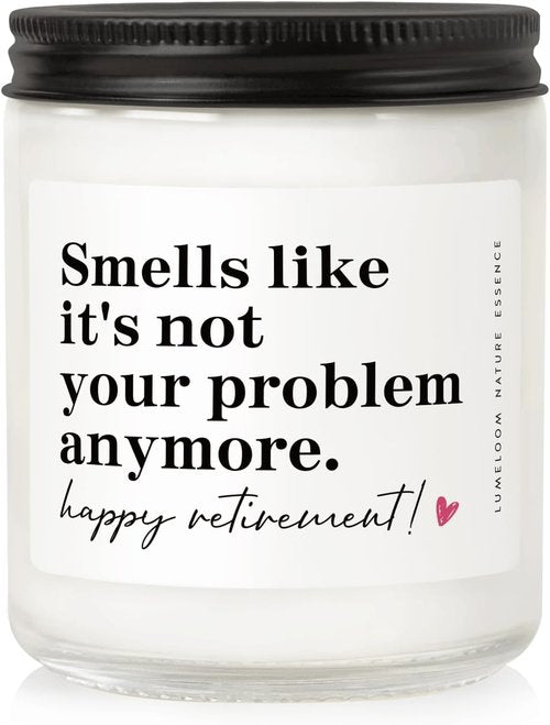 LUMELOOM Lavender Scented Soy Wax Candle - 9oz Retirement Gift for Women & Men | Perfect for Friends & Coworkers