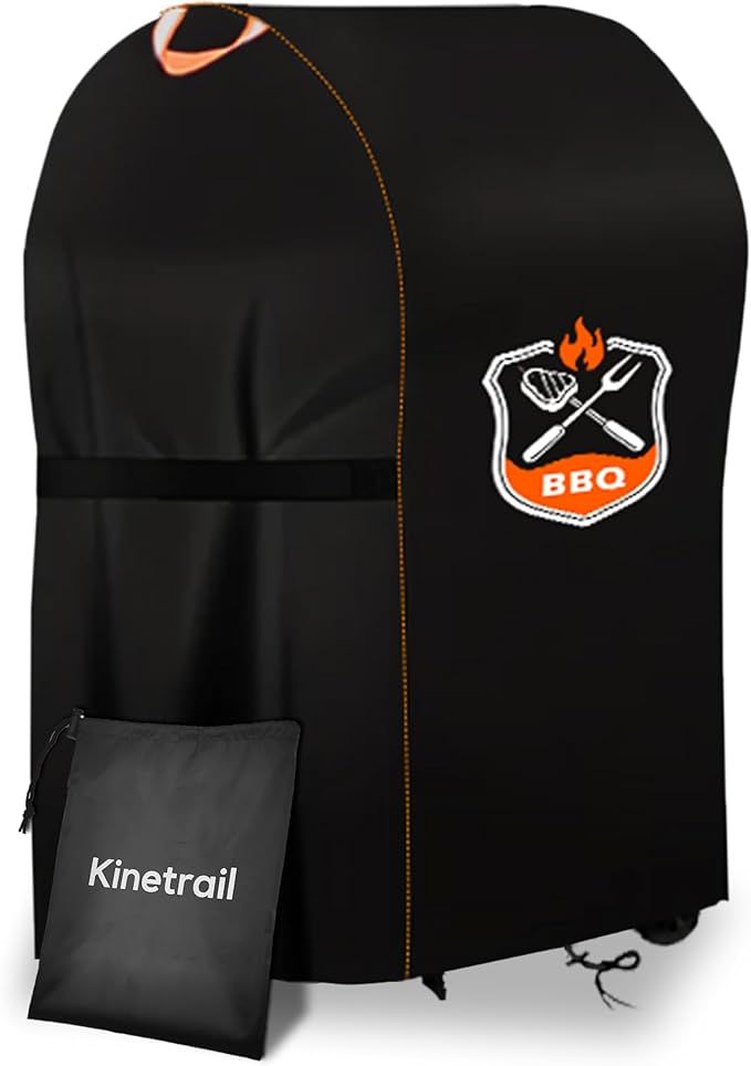 Kinetrail Grill Cover, Universal 30" BBQ Grill Cover for Outdoor Grill, Waterproof, Weather Resistant, Fade Resistant Gas Grill Cover with Adjustable Double Straps for Weber, Char-broil, Nexgrill, etc