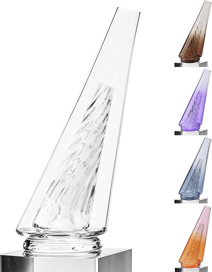 Mini Gradient Glass Vase, Exquisite Desktop Decorative Vase, Pro Glass Replacement (Transparent)