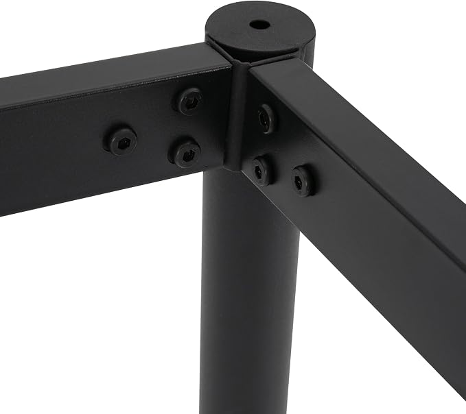 Modern Desk Frame,Industrial Metal Table Legs with Suction Cups,Desk Base for Marble,Glass,Wood Top,Furniture Legs for Home,Kitchen,DIY Bench Legs Coffee Table,Capacity 661.38lbs (Black)