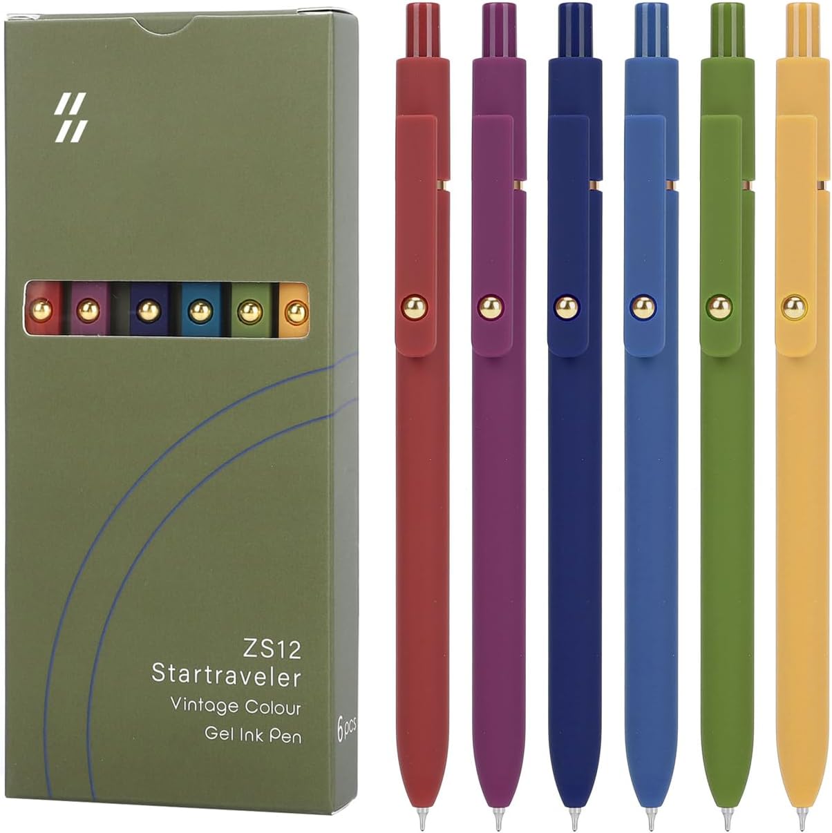 Skiennix Gel Pens - 0.7mm Smooth Writing Black Ink | 6-Piece Set for Journaling & Art