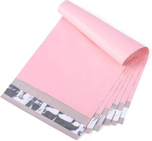 Metronic Poly Mailers 6x9 | 200 Pack Strong Adhesive Waterproof Envelopes for Clothing - Light Pink