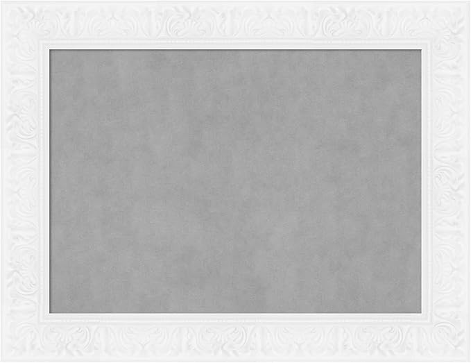 Amanti Art White Framed Magnetic Board 27x35 Medium Vision Board for use with Magnets, 100% Metal Sheet to Display Items as Office Decor or for Home Organization in mudroom, Kitchen or Kids Room