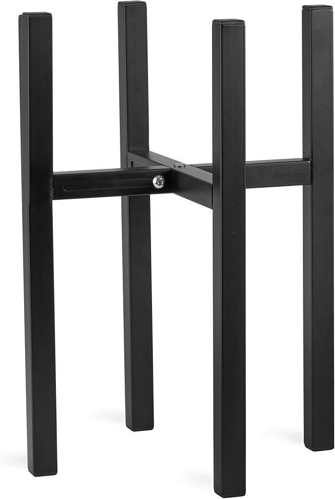 Sorbus Adjustable Metal Plant Stand – Mid Century Style Flower Pot Holder, 10 to 16 Inches Planter Stand for Modern Home Décor, Houseplants – Plant & Pot NOT INCLUDED (Black, 1 Pack)