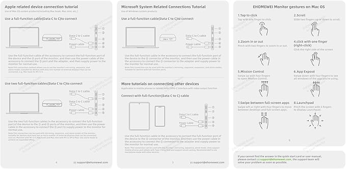 EHOMEWEI Dual Stacked Monitor 16"*2 Laptop Expansion Screens 2560 * 1600 * 2 60Hz 100DCI-P3 HDR for Windows MacOS X2 Pro