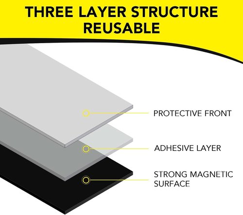 DIYMAG Magnetic Adhesive Sheets - Strong Rare Earth Magnets for DIY & Office Use | 1.26 Inch Diameter, Pack of 6
