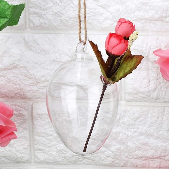 Glass Vase Transparent Hanging Hydroponic Plants Planter Home Decor for Bedroom Living Room