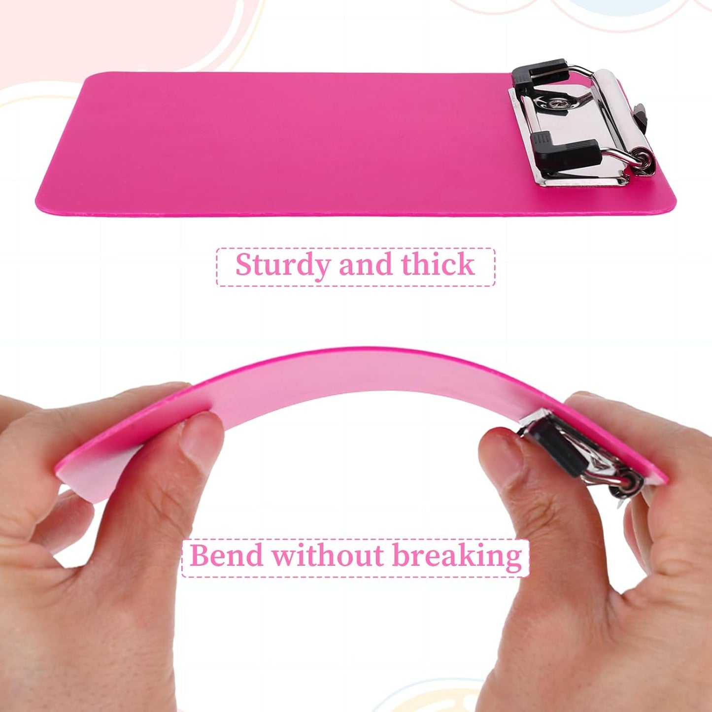 Skiennix Mini Clipboards - Cute 4x6 Inch Pocket Notepads for Offices & Schools | Set of 6 Colors