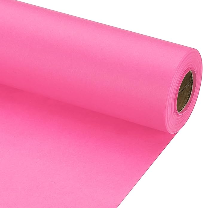 PATIKIL Wrapping Paper, 15" x 600"(49') 70 GSM Craft Paper Roll Kraft Packing Paper for Poster Bulletin Board, Gift Wrapping, Pink