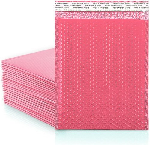 Koja Padded Bubble Mailers - 6 X 10” Extra-Thick Shipping Envelopes | 25-Pack, Fast Self-Seal (Pink)