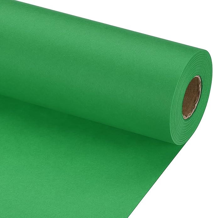 PATIKIL Wrapping Paper, 15" x 800"(66') 70 GSM Craft Paper Roll Kraft Packing Paper for Poster Bulletin Board, Gift Wrapping, Green