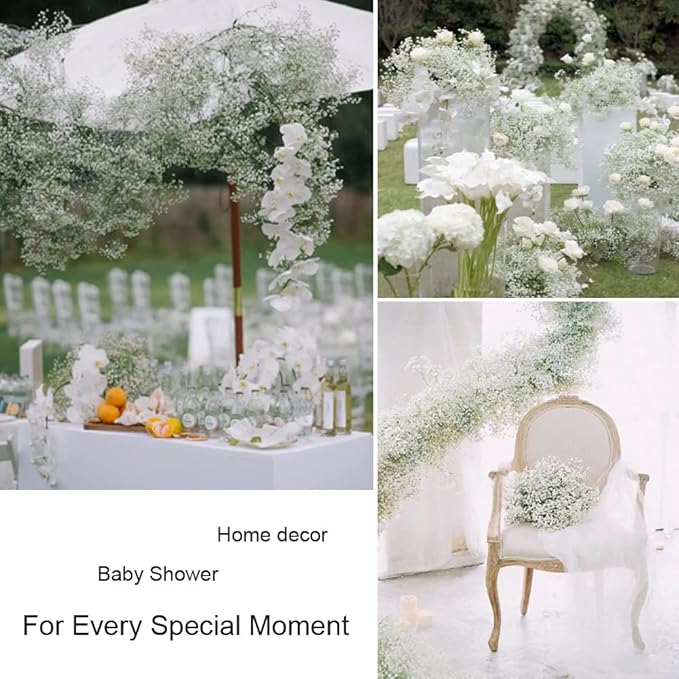 Bringsine Baby Breath Gypsophila Deco White Colour Artificial Flowers for Wedding 30 Pieces/lot