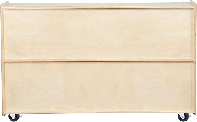 2 Shelf Montessori Horizontal Bookcase with Wheels (47" Width) |Bookshelf - Toy Storage Organizer, Arts, Crafts & Supplies Storage Unit for Home, Office, Classroom, Daycare