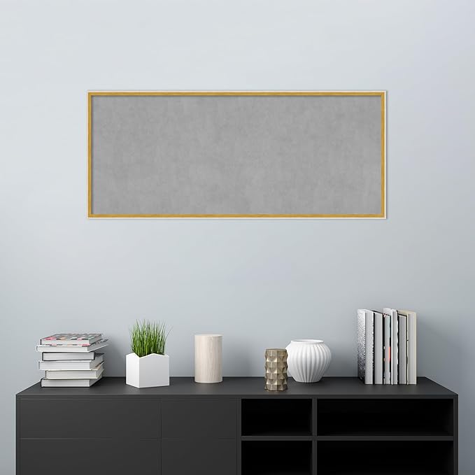 Amanti Art White Framed Magnetic Board 21x49 Oversize Vision Board for use with Magnets, 100% Metal Sheet to Display Items as Office Decor or for Home Organization in mudroom, Kitchen or Kids Room