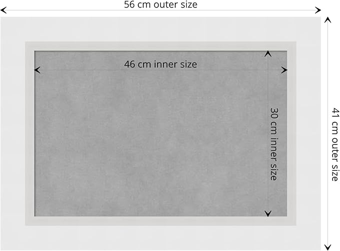 Amanti Art White Framed Magnetic Board 16x22 Small Vision Board for use with Magnets, 100% Metal Sheet to Display Items as Office Decor or for Home Organization in mudroom, Kitchen or Kids Room