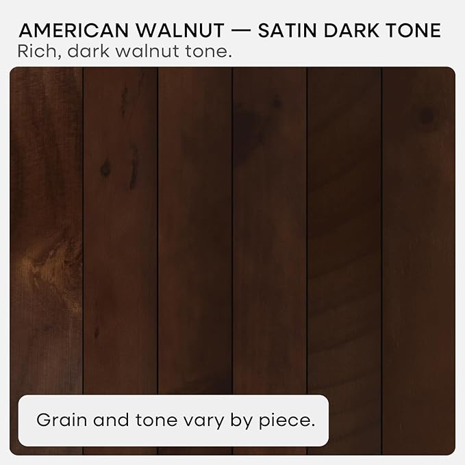 Homeforia 48 inch Walnut Floating Shelf, High End Solid Real Wood Large 48inch Floating Shelves for Wall, Dark Brown 48 inches Long Floating Shelves, Heavy Duty Bracket, 48 X 6.5 X 1.75 inch, Set of 3