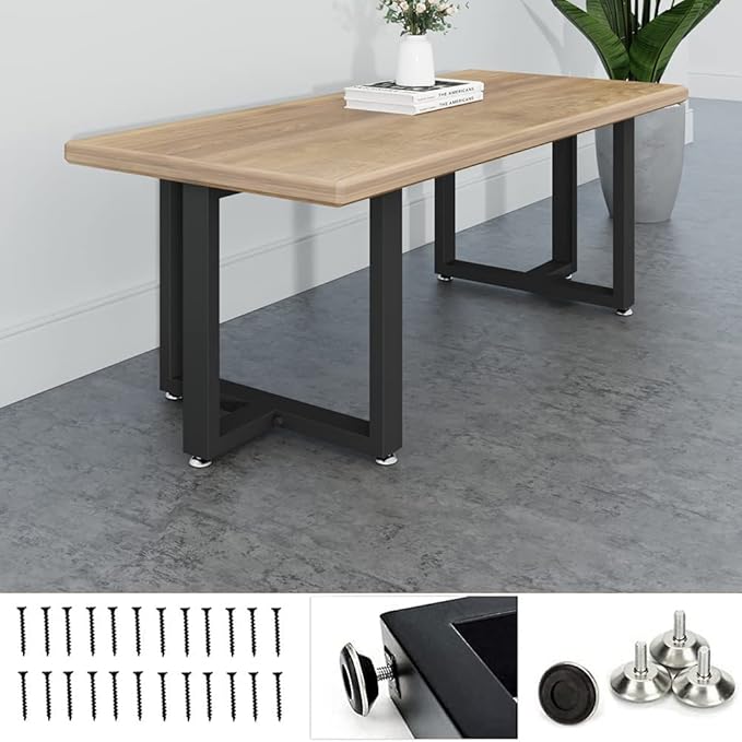 TIEOU 16 Inch Metal Coffee Table Legs Furniture Legs Heavy Duty Desk Legs Table Leg, DIY Bench Legs (Without Plank)