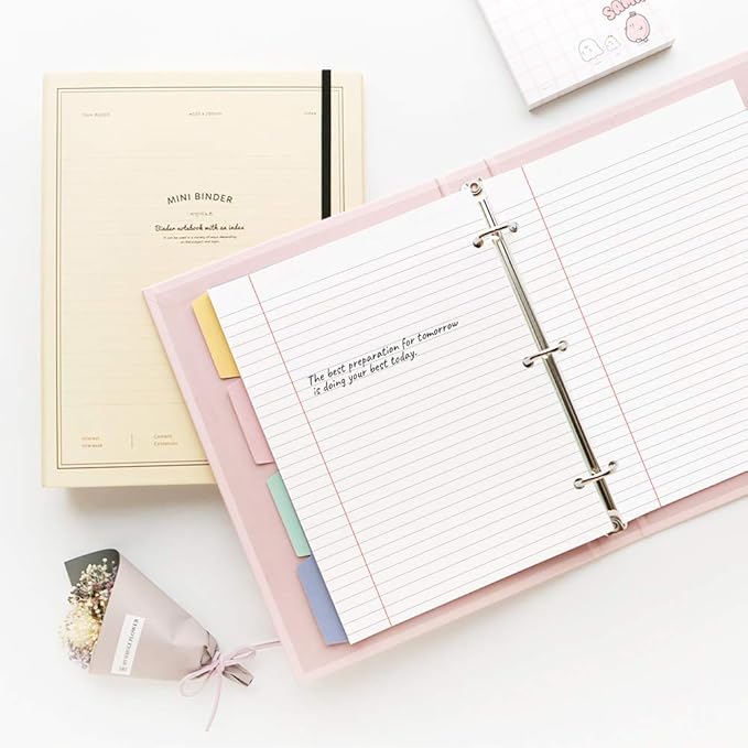 A5 Filler Paper, 3 Hole Planner Refills, Organizer, Loose-leaf Binder Paper, 100 Sheets/200 Pages, Lined, 100gsm, White, 5.8 x 8.2 Inch, 3 Hole Filler Paper, Mini Binder Refill Inserts