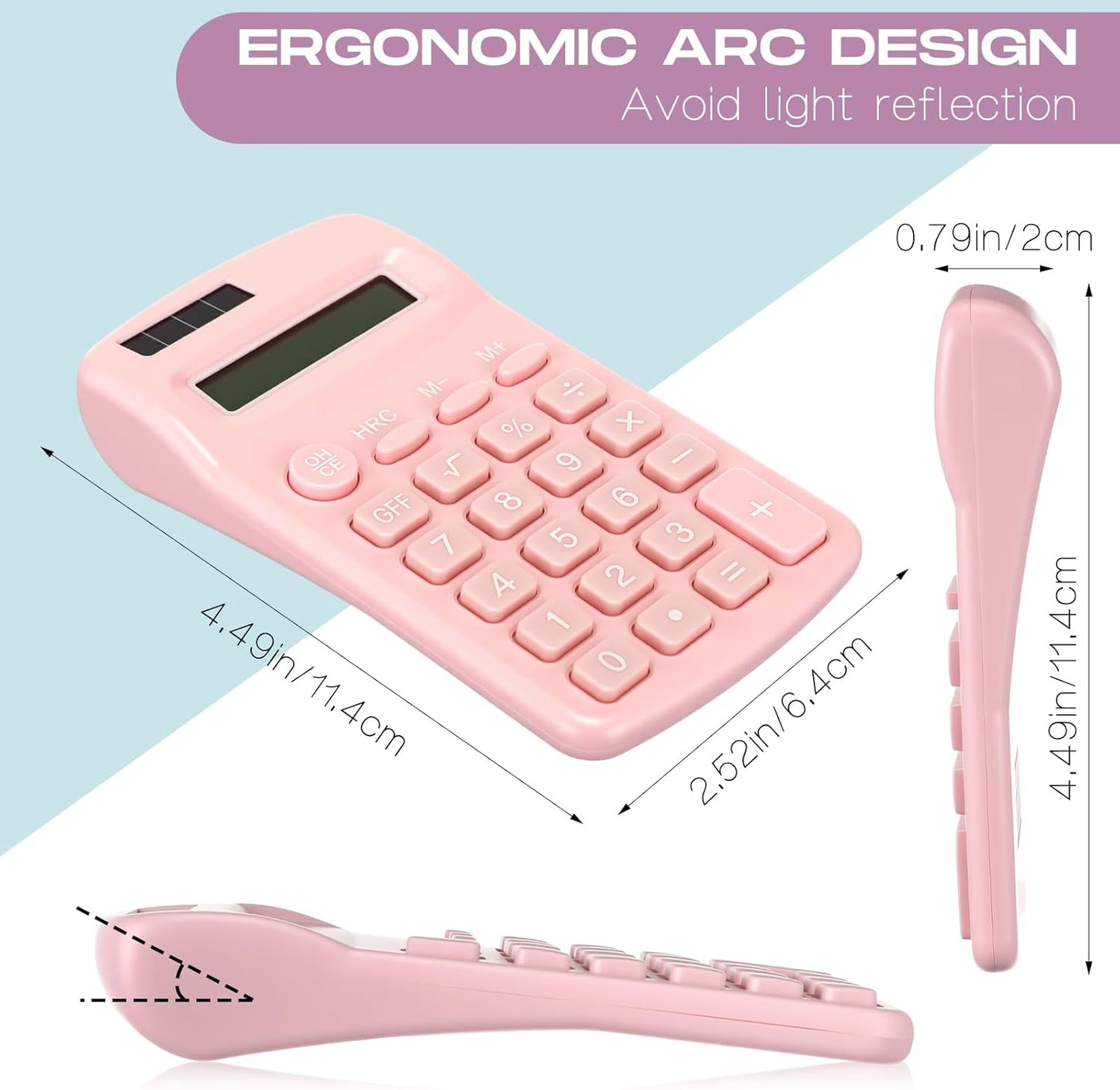 Skiennix Pocket Calculator - Compact 4-Function Mini Calculator for Students | 30 Pack, Multicolor