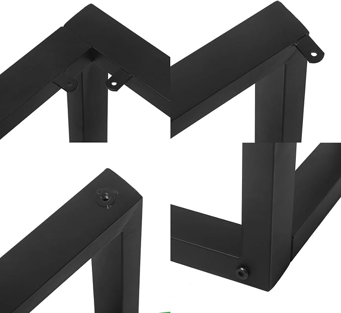 MBQQ 2 Pcs V Shape Table Legs - Heavy Duty Metal, Dining Table & DIY Iron Bench Legs (H28"xW17.7")