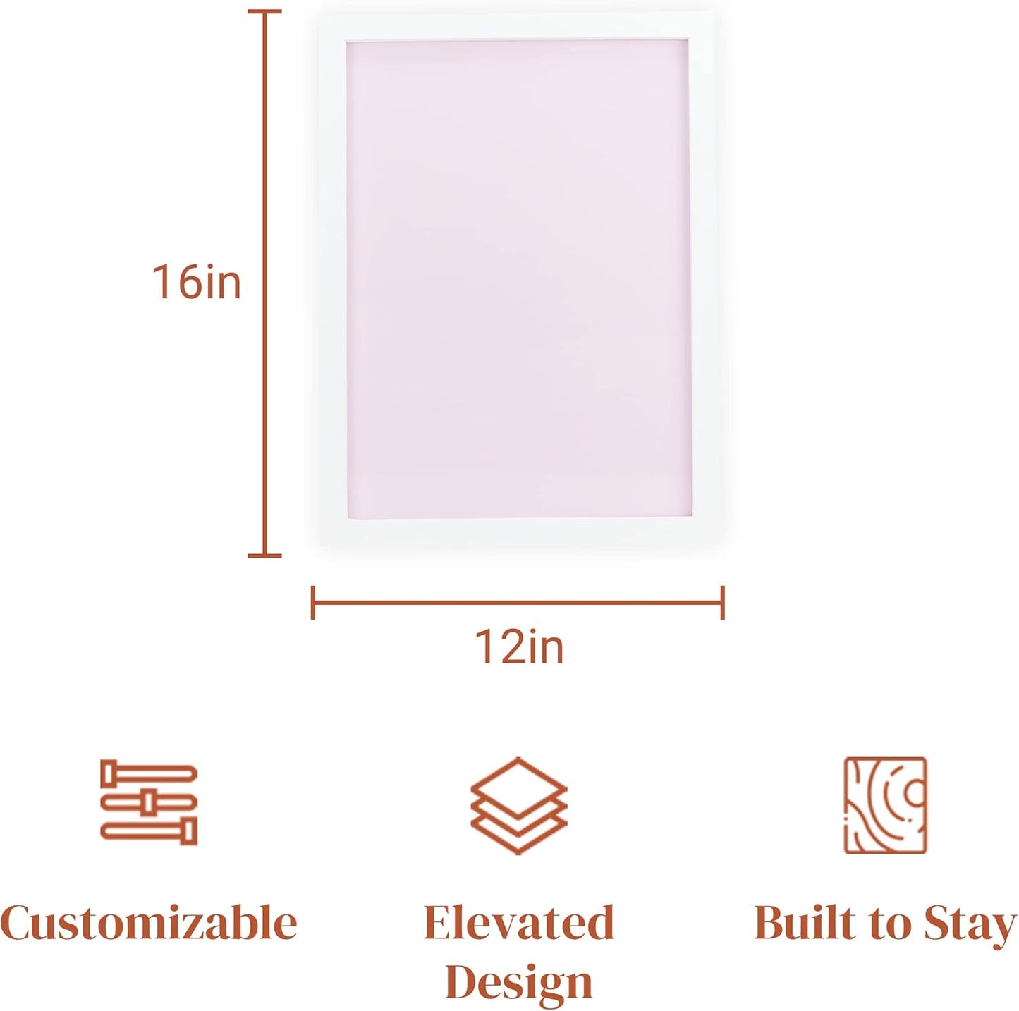 Stiles Magnetic Letter Board - 16"x12" Wooden Message Board for Menu & Announcements | Pink Decor