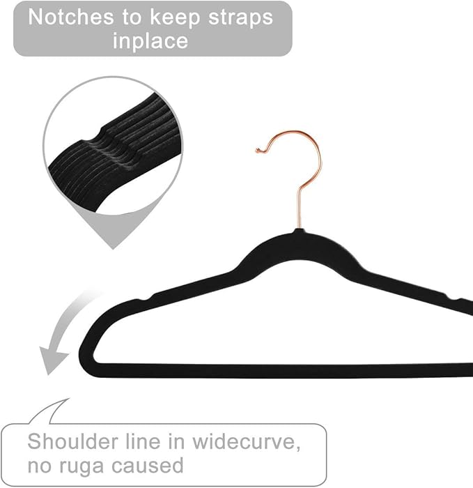 MIZGI Kids Velvet Hangers,Non-Slip Big Kids Hangers,14 Inch Hangers for Youth,Teen Clothes,Pack of 50