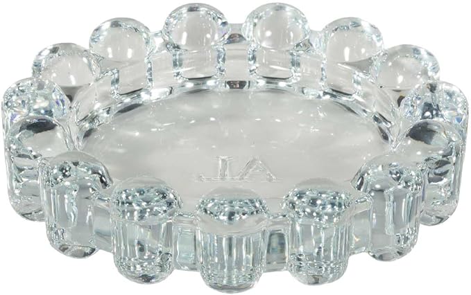 Alice Lane Original Bubble Candle Dish Large – Chic Clear Glass Candle Dish for Home Decor – Decorative Modern Candle Holder for Small Candles & Diffusers