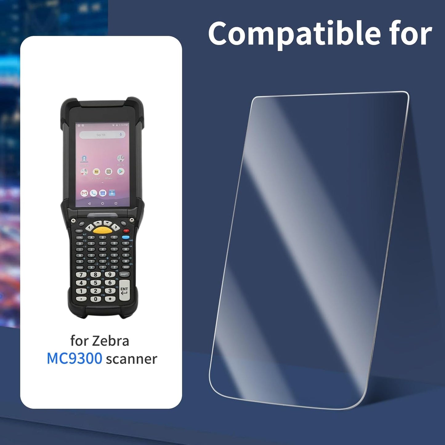 Zebra | 4PCS Tempered Glass Screen Protector - 9H Scratch-Resistant for MC9300 Mobile Computer