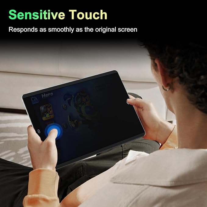 LUSA DESIGN 360°Magnetic Privacy Screen for iPad 9th/8th/7th Generation (10.2Inch,2019/2020/2021), Removable Anti Blue Light Glare Spy Private Filter, High Sensitive Bubble-Free Screen Protector