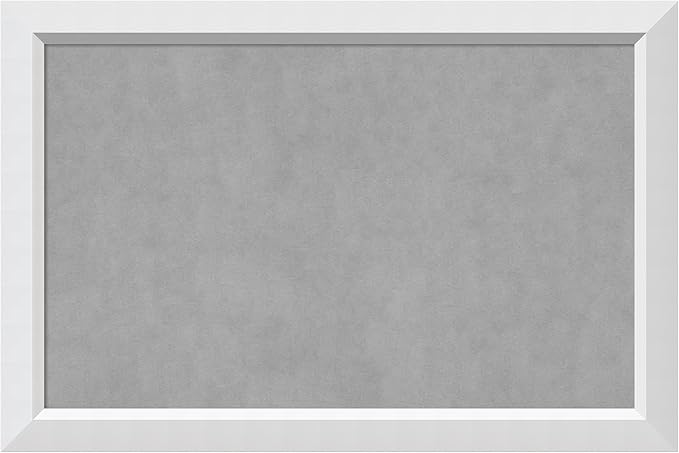 Amanti Art White Framed Magnetic Board 24x36 Large Vision Board for use with Magnets, 100% Metal Sheet to Display Items as Office Decor or for Home Organization in mudroom, Kitchen or Kids Room