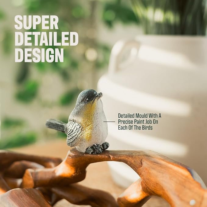 ANGORA BRANDS Bird Decorations - Bird Statue Home Decor - Decorative Birds for Home Decor - Cute Bird Garden Decor - Bird Figurine - Garden Decorative Birds - Bird Decor by Brelle