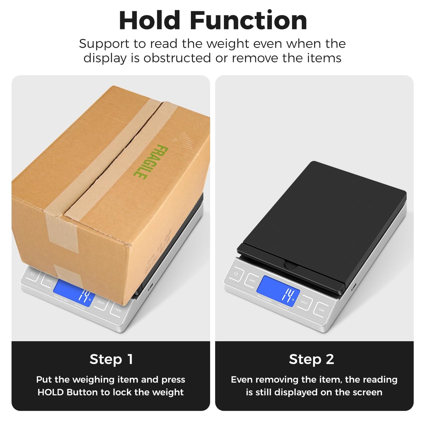 TIPRE Digital Shipping Postal Scale - 440lb Capacity | Accurate 0.5oz Commercial Weight Scale for Home & Business