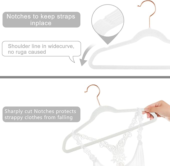MIZGI Kids Velvet Hangers,Non-Slip Big Kids Hangers,14 Inch Hangers for Youth,Teen Clothes,Pack of 50