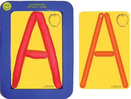 Handwriting Without Tears | Pre-Writing Roll-A-Dough Letters and Numbers Set - 4 X 6 In, Durable Plastic