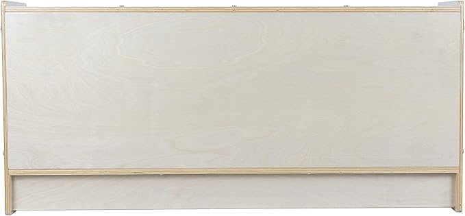 10 Section Wall Mounted Storage Cabinet with Red Trays, Montessori Playschool Furniture, Hardwood Cubby Wall Shelf for Homeschool Supplies [Birch Plywood]
