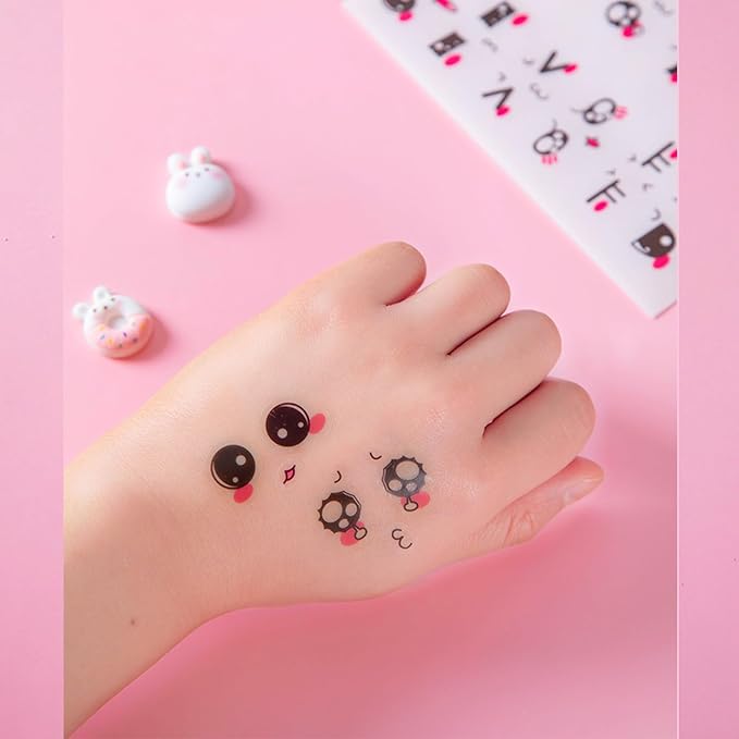 360Pcs Cute Cartoon Face Stickers for for Halloween, Christmas and Valentine's Day Daily Life, Expression Stickers with Colorful Eyes Nose Mouth Creative Stationery Sticker(Cute)
